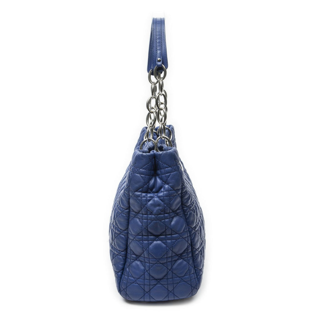 Dior Soft Shopping Tote Navy Canada Lambskin Leather — view 4
