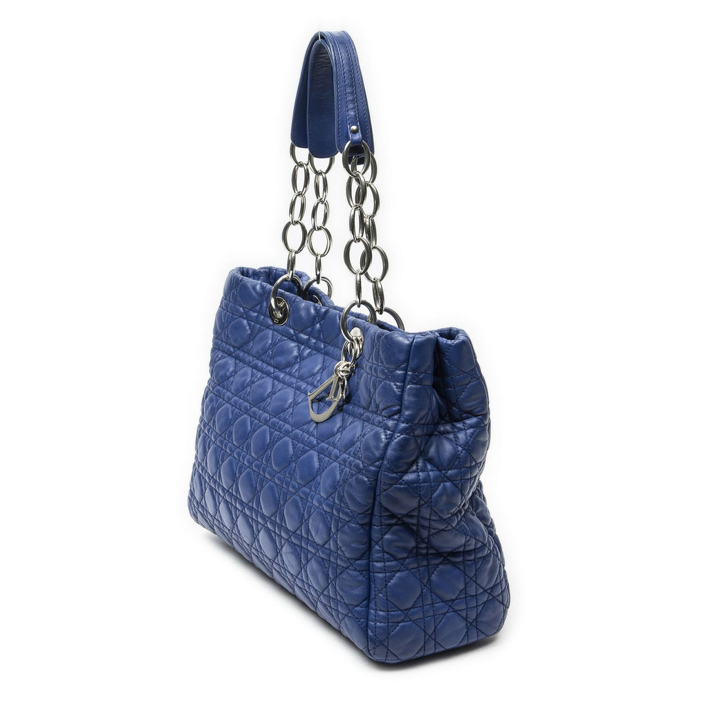 Dior Soft Shopping Tote Navy Canada Lambskin Leather — view 2