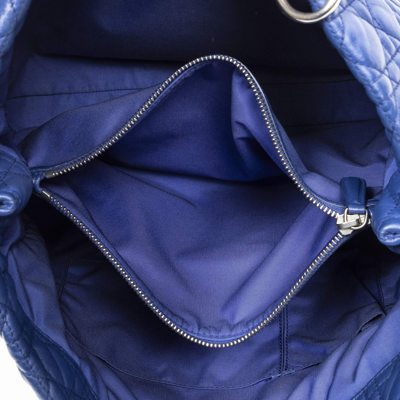 Dior Soft Shopping Tote Navy Canada Lambskin Leather — view 9
