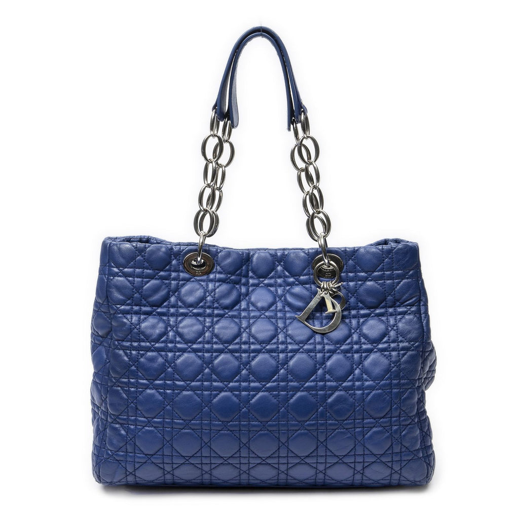 Dior Soft Shopping Tote Navy Canada Lambskin Leather