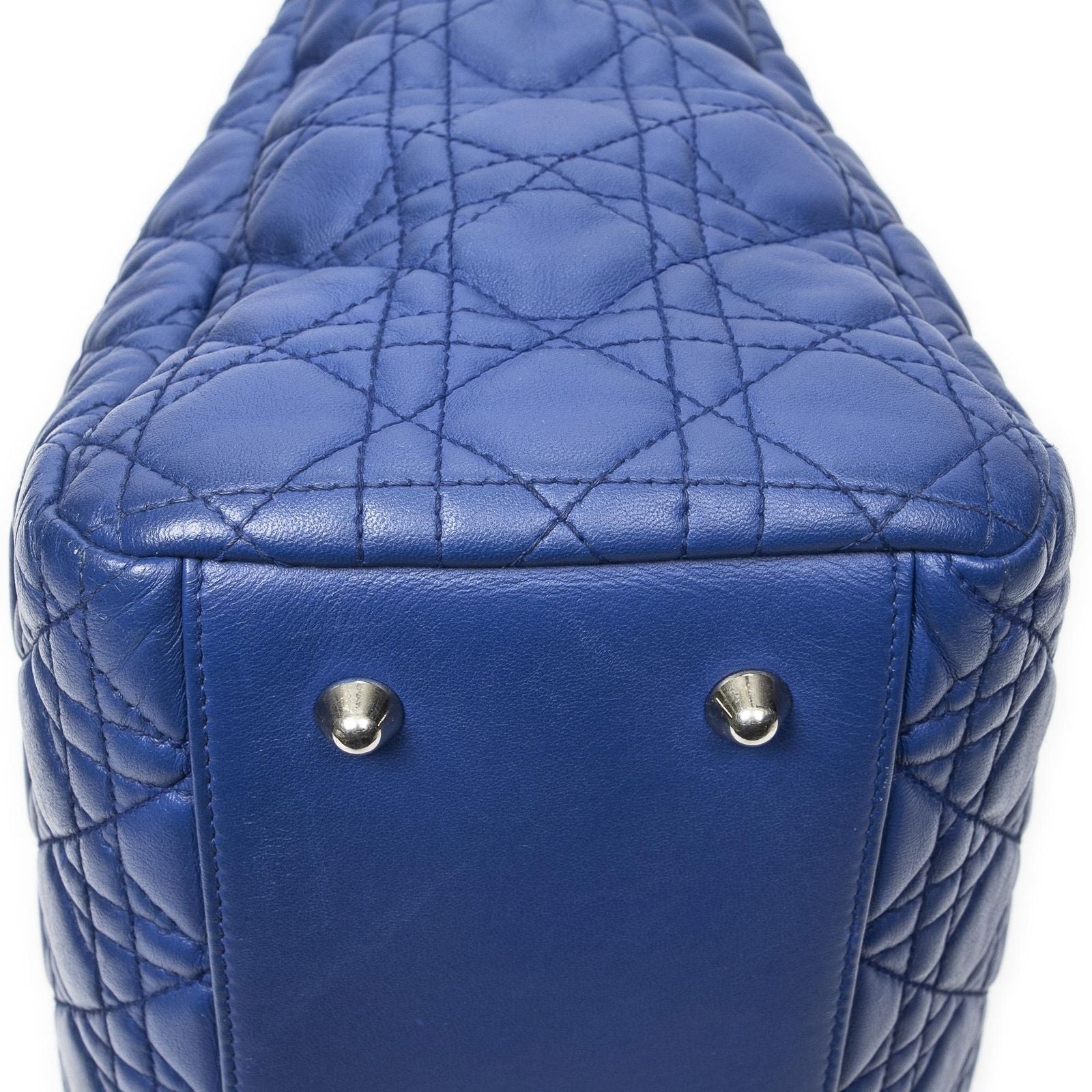 Dior Soft Shopping Tote Navy Canada Lambskin Leather — view 8