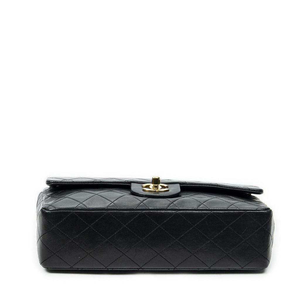 Chanel Quilted Double Flap Black Lambskin Leather — view 6