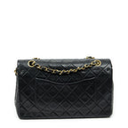 Chanel Quilted Double Flap Black Lambskin Leather — view 5
