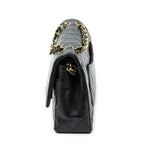 Chanel Quilted Double Flap Black Lambskin Leather — view 3