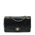 Chanel Quilted Double Flap Black Lambskin Leather