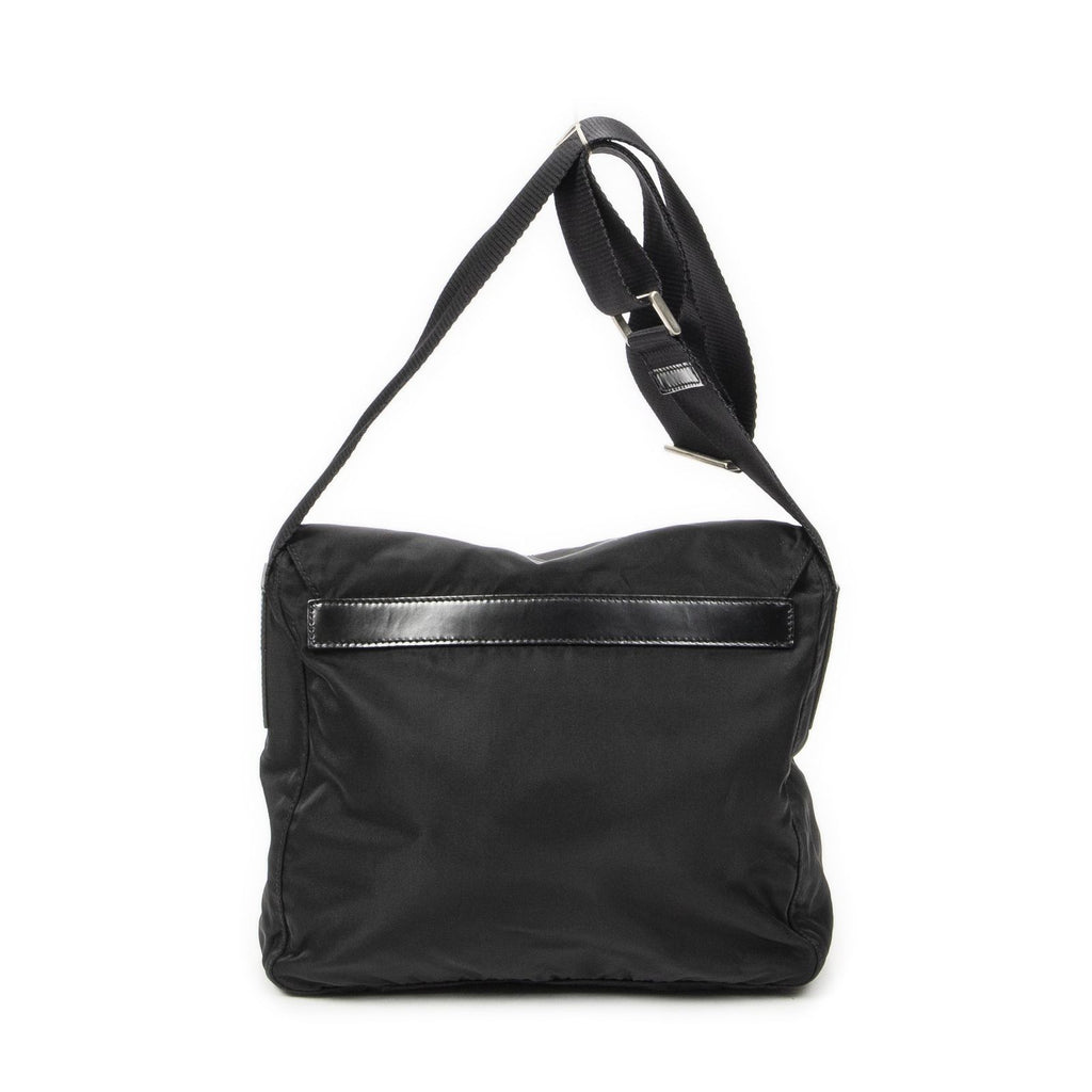 Prada Small Buckle Flap Crossbody Black Nylon Canvas — view 5