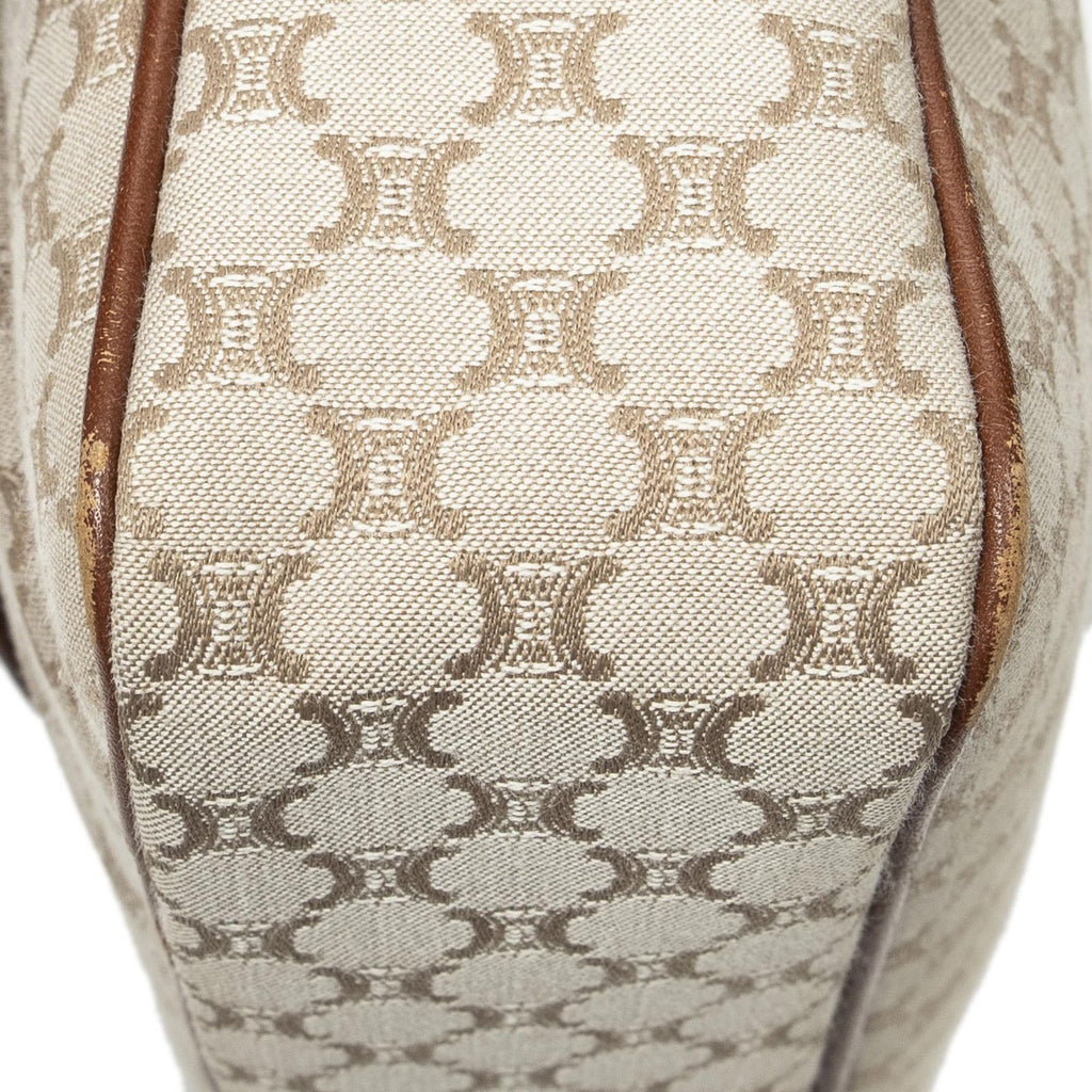 Celine Front Pocket Crossbody Beige Brown Macadam Canvas — view 8