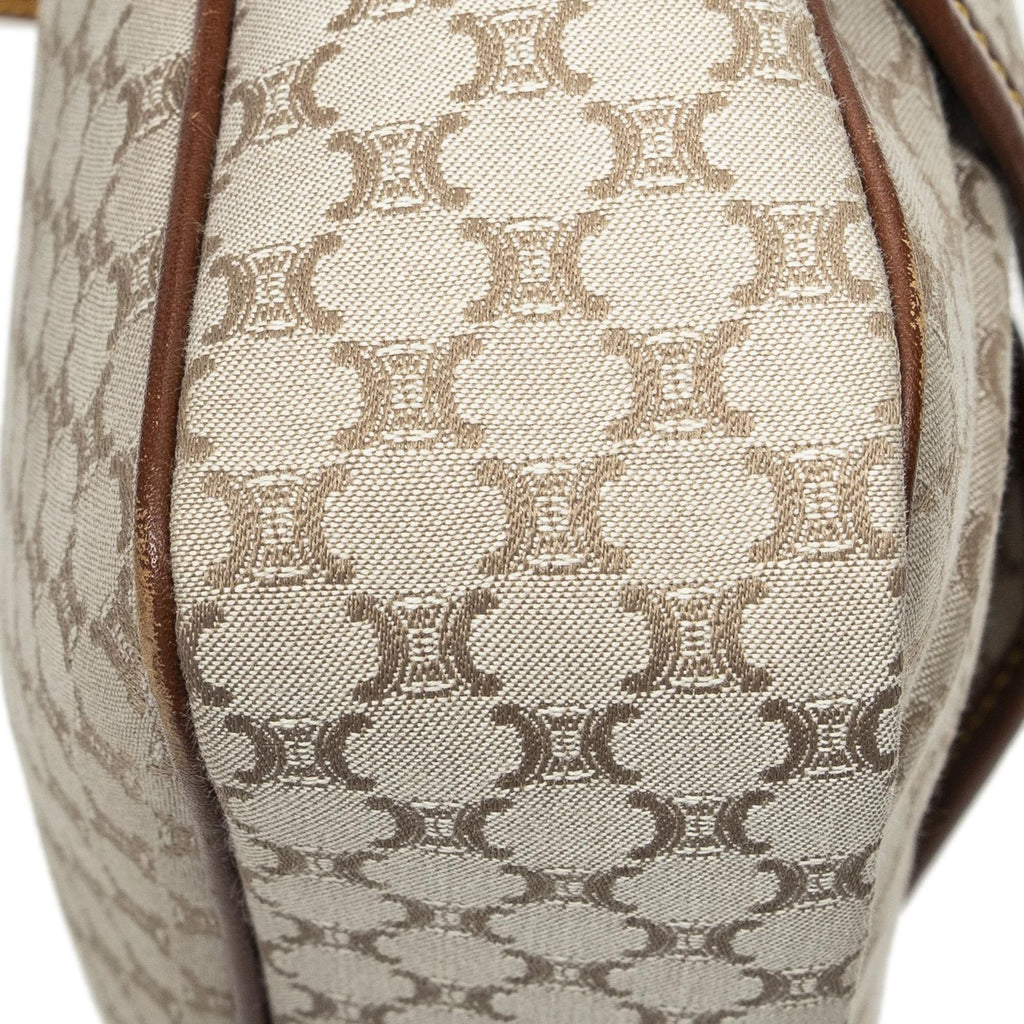 Celine Front Pocket Crossbody Beige Brown Macadam Canvas — view 7