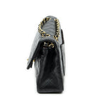 Chanel Quilted Double Flap Black Lambskin Leather — view 3