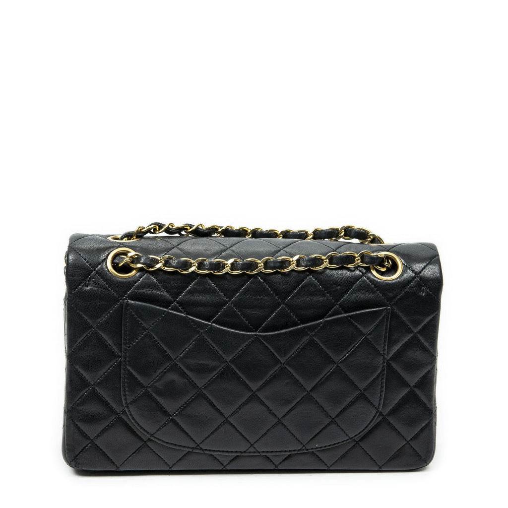 Chanel Quilted Double Flap Black Lambskin Leather — view 5