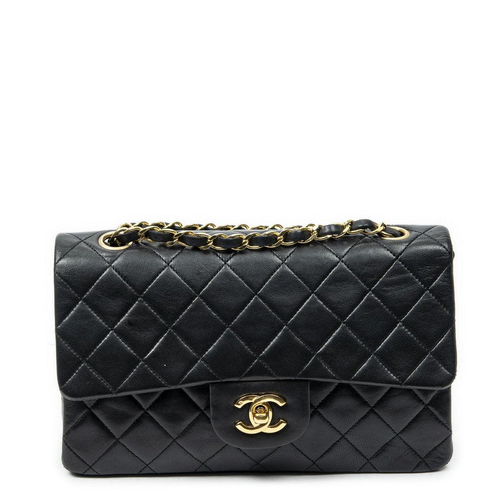 Chanel Quilted Double Flap Black Lambskin Leather
