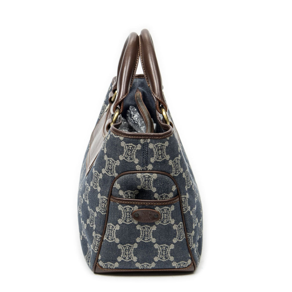 Celine Boogie Bag Blue Denim Brown Macadam — view 4