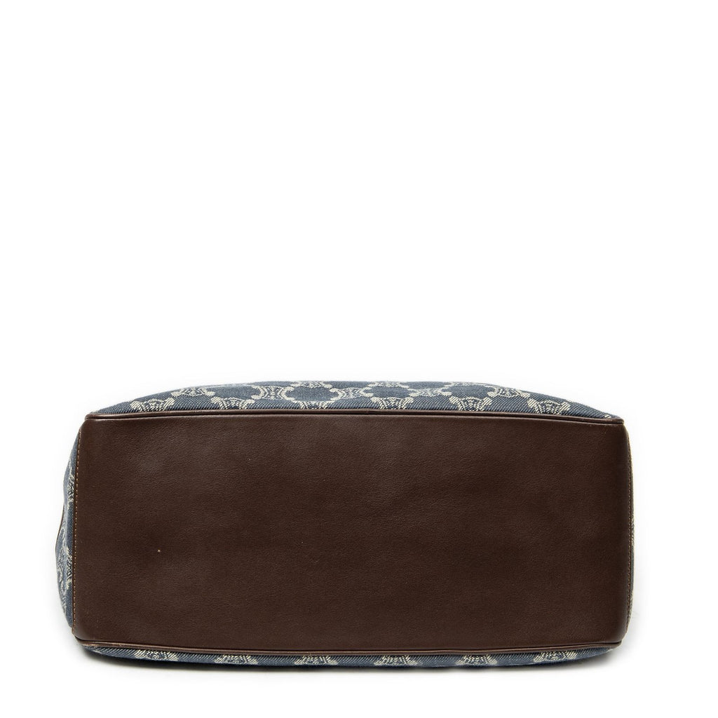 Celine Boogie Bag Blue Denim Brown Macadam — view 6