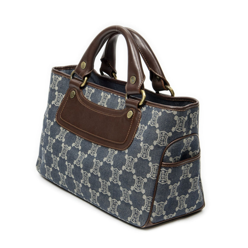 Celine Boogie Bag Blue Denim Brown Macadam — view 2