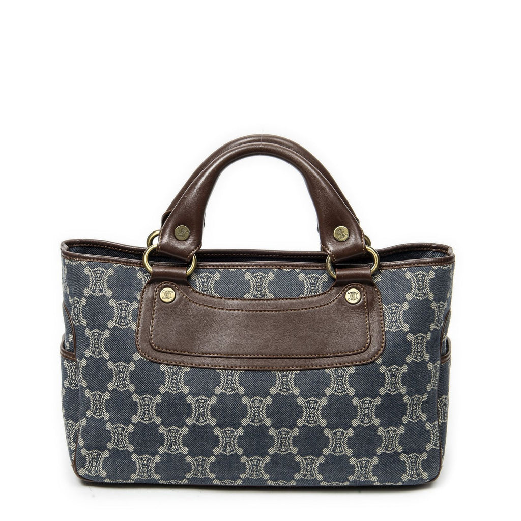 Celine Boogie Bag Blue Denim Brown Macadam — view 5