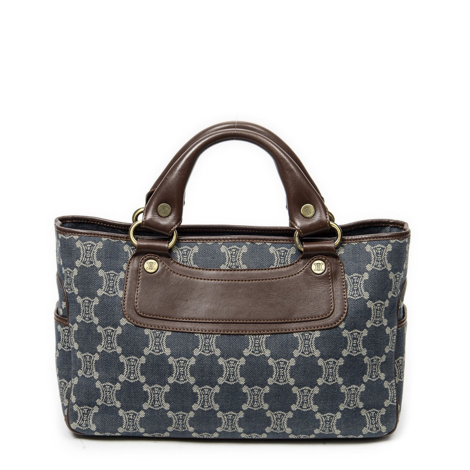 Celine Boogie Bag Blue Denim Brown Macadam — view 5