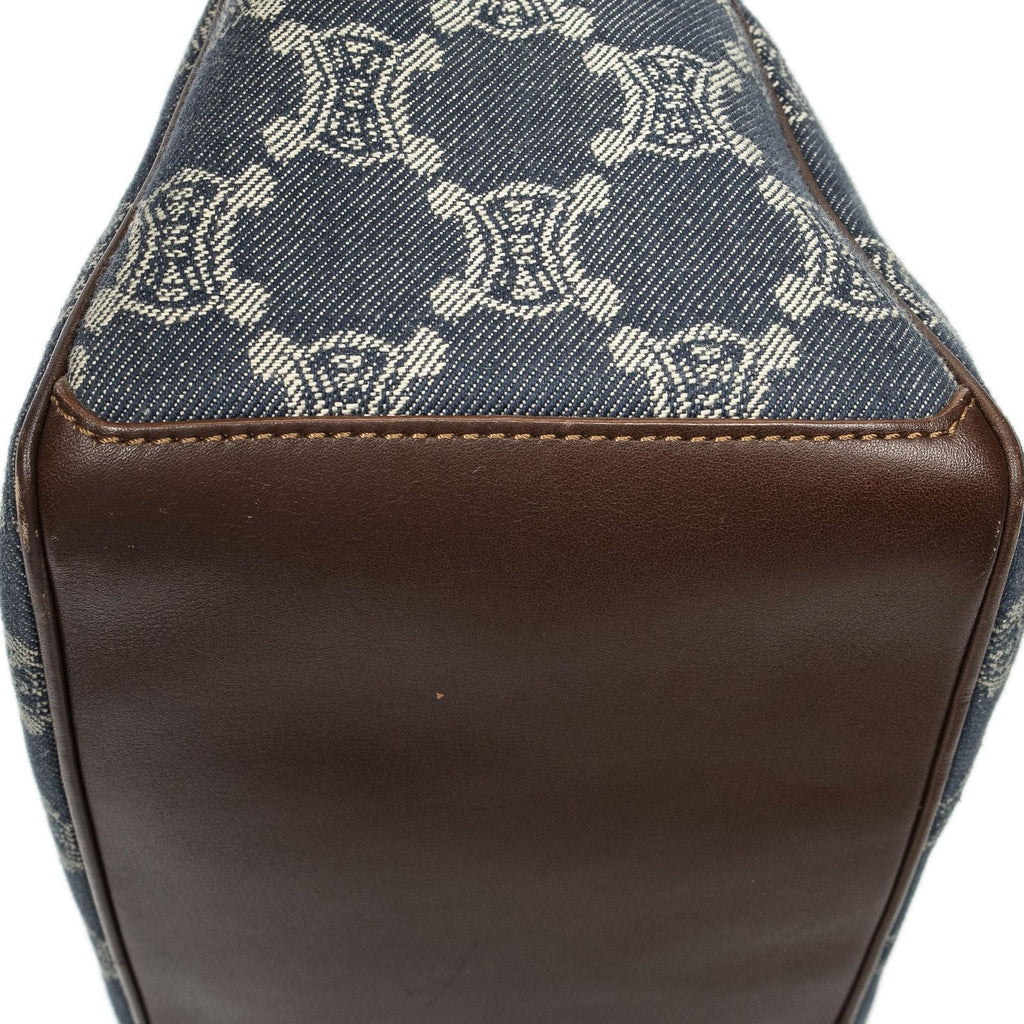 Celine Boogie Bag Blue Denim Brown Macadam — view 7