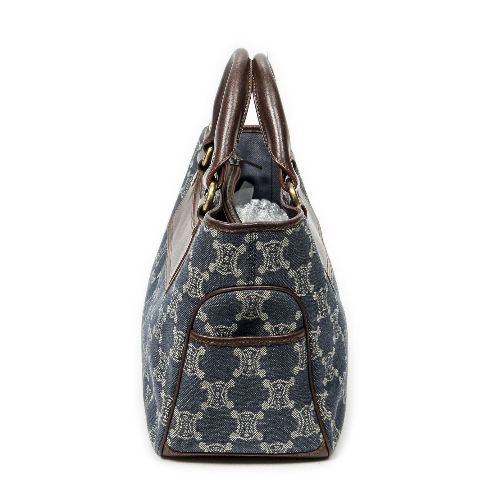 Celine Boogie Bag Blue Denim Brown Macadam — view 3