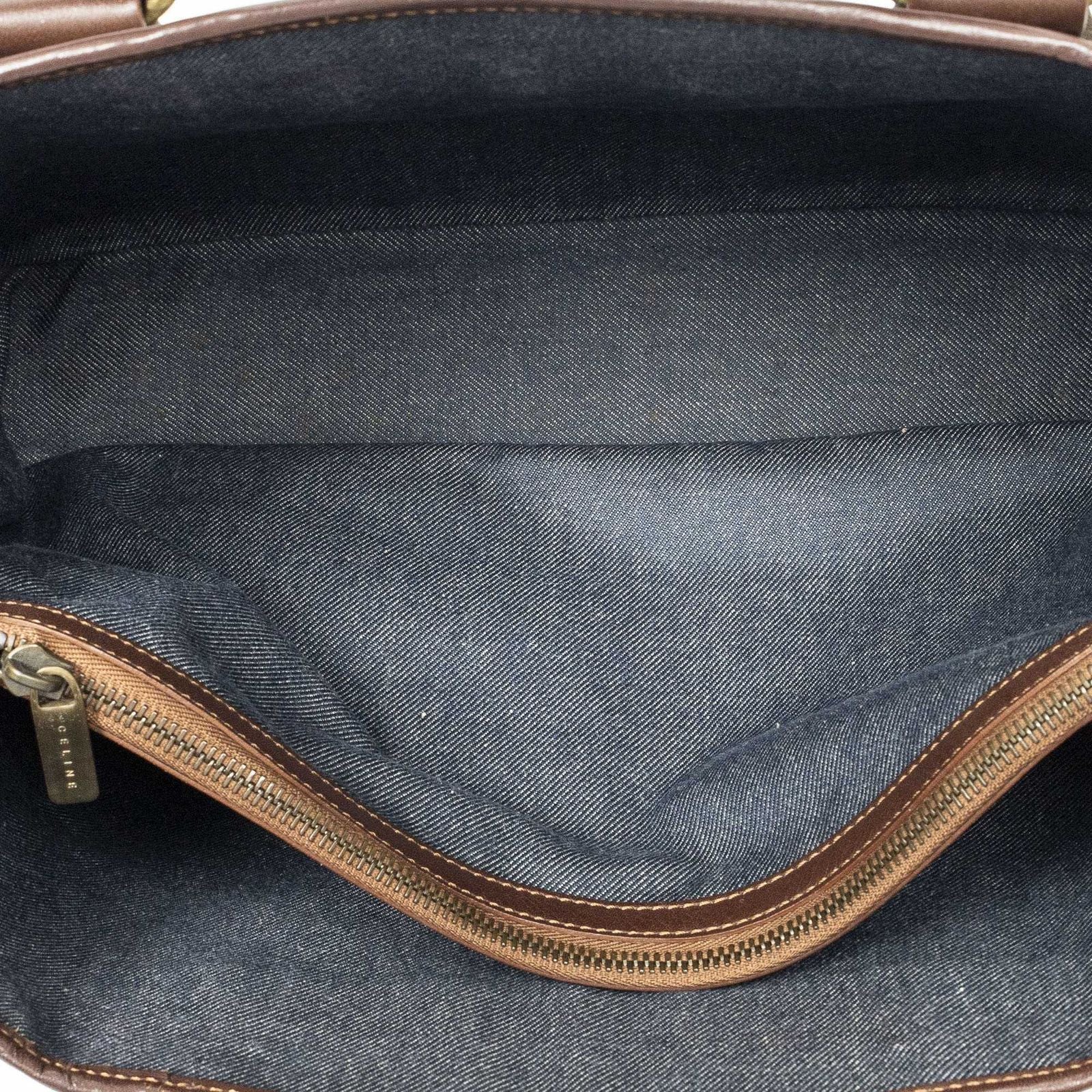 Celine Boogie Bag Blue Denim Brown Macadam — view 9