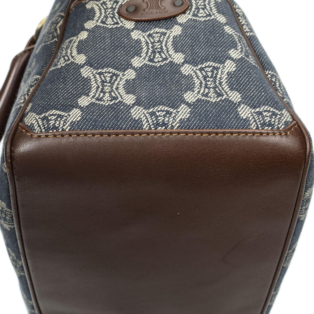 Celine Boogie Bag Blue Denim Brown Macadam — view 8