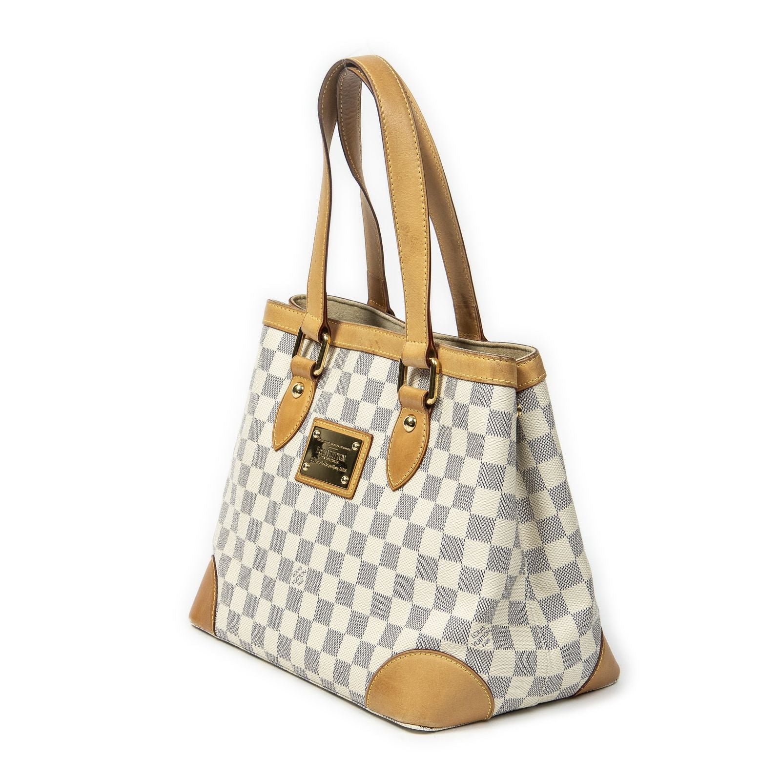 Louis Vuitton Hampstead Ivory Damier Azur Tote — view 2