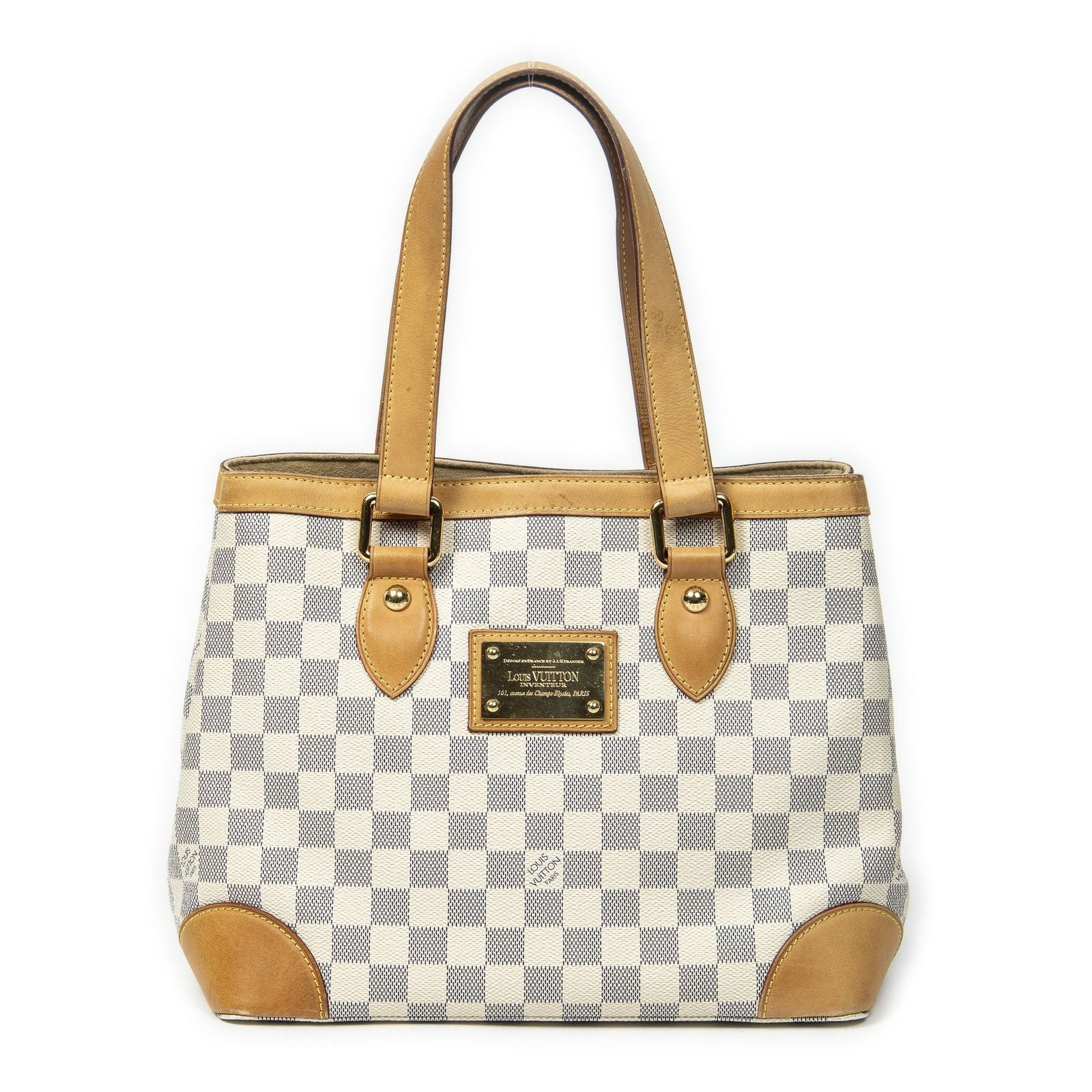 Louis Vuitton Hampstead Ivory Damier Azur Tote