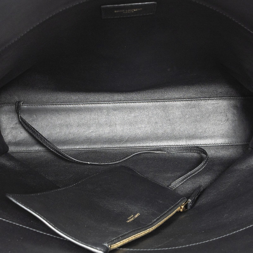 Saint Laurent Convertible Tote Black GG Suede Leather — view 9