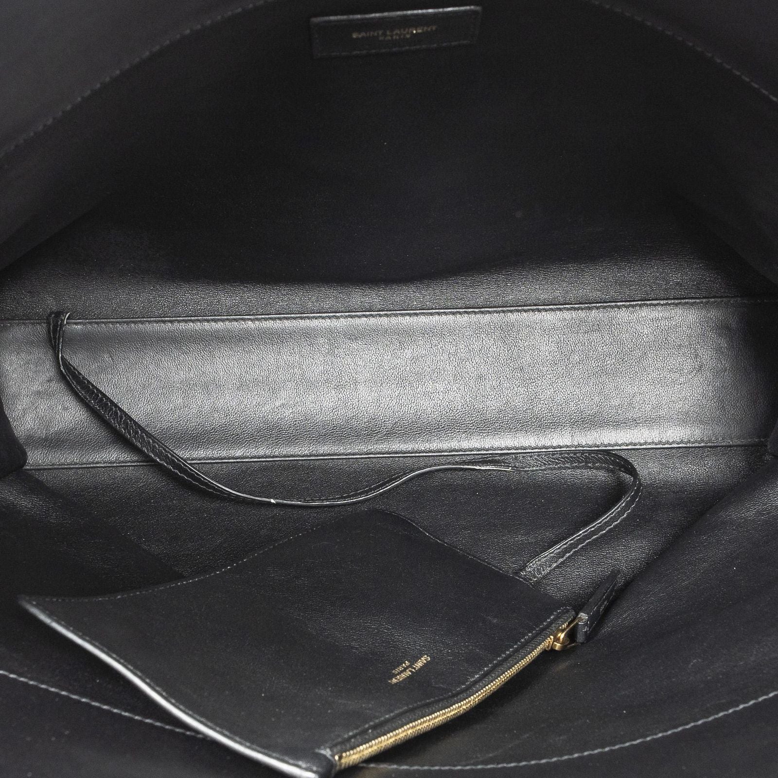 Saint Laurent Convertible Tote Black GG Suede Leather — view 9