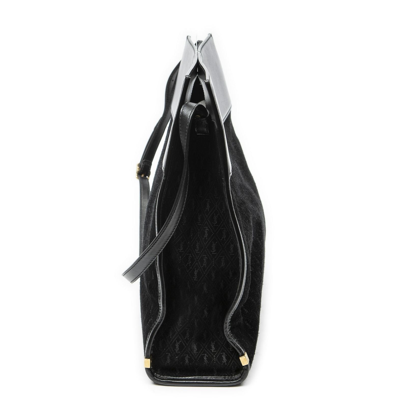 Saint Laurent Convertible Tote Black GG Suede Leather — view 4