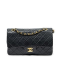 Chanel Quilted Double Flap Black Lambskin Leather