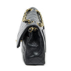 Chanel Quilted Double Flap Black Lambskin Leather — view 3