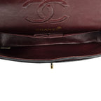 Chanel Quilted Double Flap Black Lambskin Leather — view 9