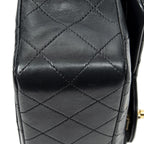 Chanel Quilted Double Flap Black Lambskin Leather — view 7