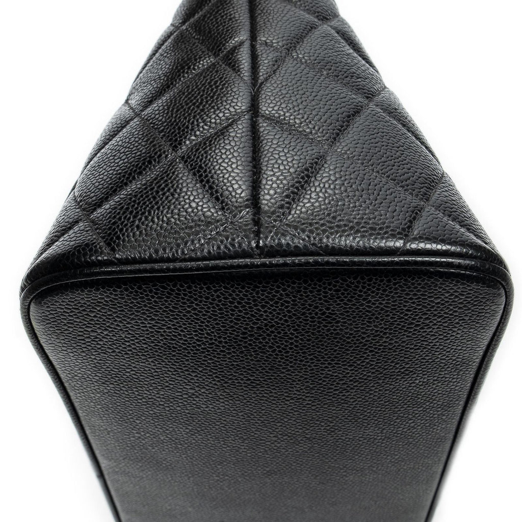Chanel Timeless Medallion Tote Black Quilted Caviar Leather — view 7
