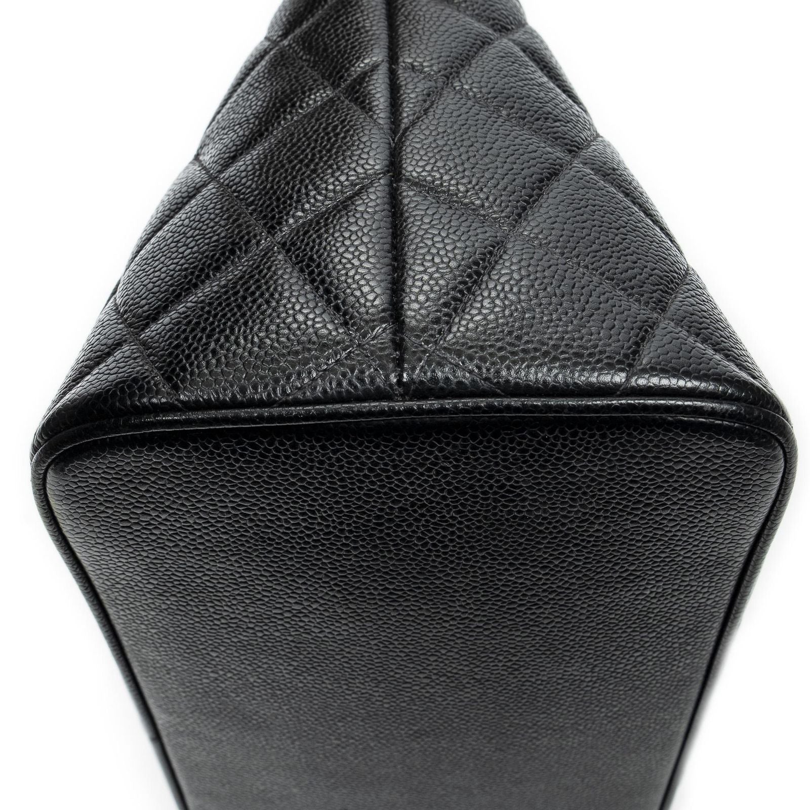 Chanel Timeless Medallion Tote Black Quilted Caviar Leather — view 7