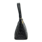 Chanel Timeless Medallion Tote Black Quilted Caviar Leather — view 4