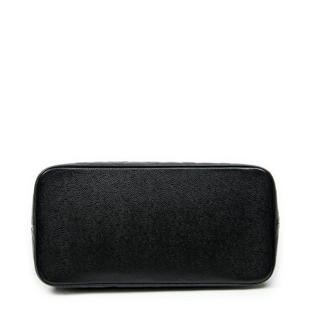 Chanel Timeless Medallion Tote Black Quilted Caviar Leather — view 6