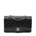 Chanel Quilted Double Flap Black Lambskin Leather