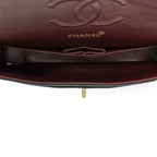 Chanel Quilted Double Flap Black Lambskin Leather — view 9