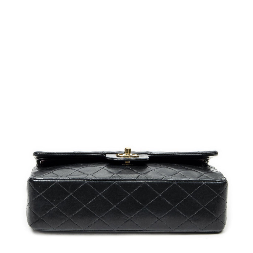 Chanel Quilted Double Flap Black Lambskin Leather — view 6