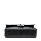 Chanel Quilted Double Flap Black Lambskin Leather — view 6
