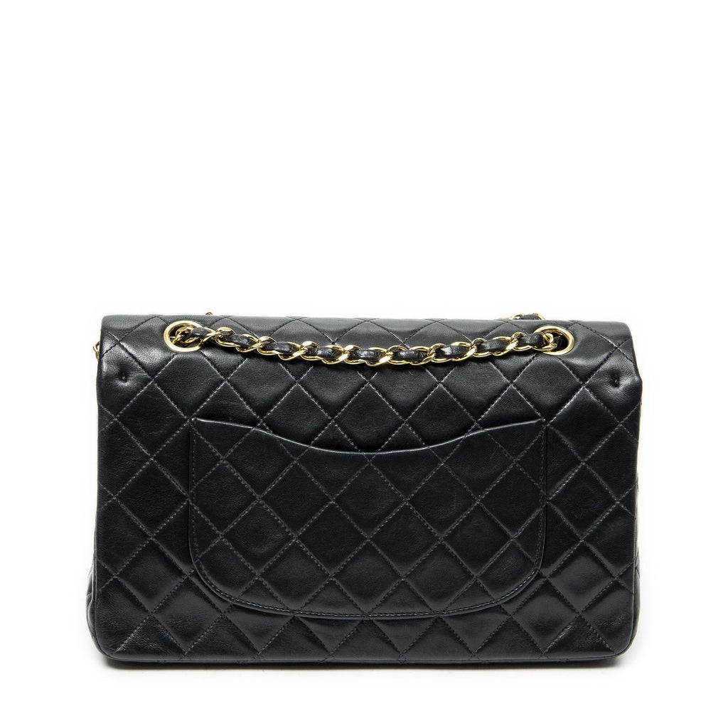 Chanel Quilted Double Flap Black Lambskin Leather — view 5