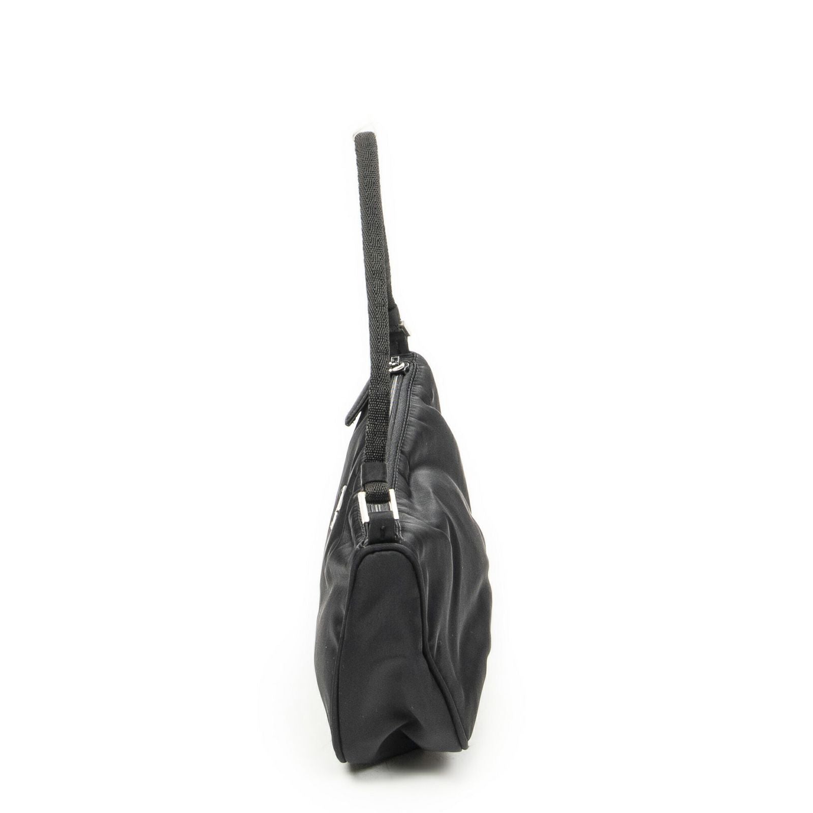 Prada Vintage Rectangle Pochette Black Nylon Canvas Pouch — view 3