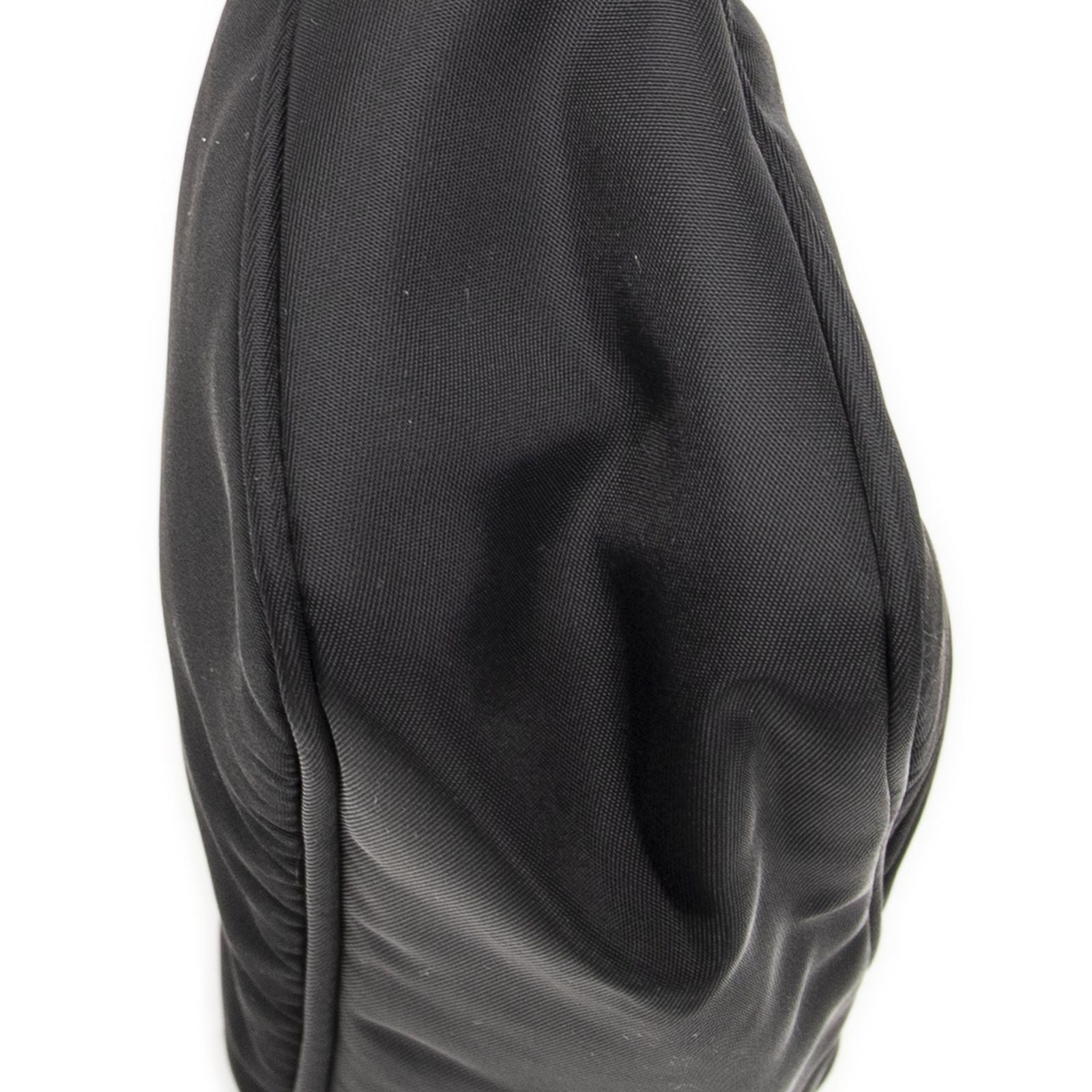 Prada Vintage Rectangle Pochette Black Nylon Canvas Pouch — view 8