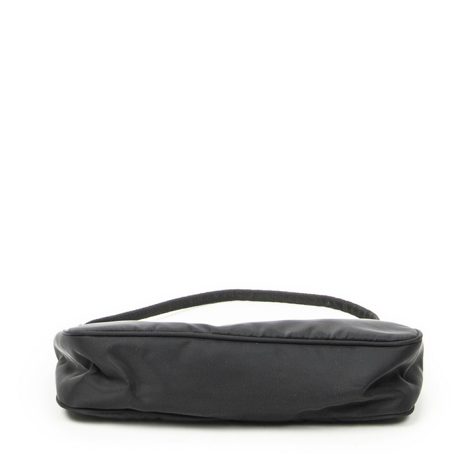 Prada Vintage Rectangle Pochette Black Nylon Canvas Pouch — view 6