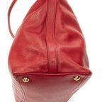 Prada Convertible Open Tote Red Saffiano Leather — view 7