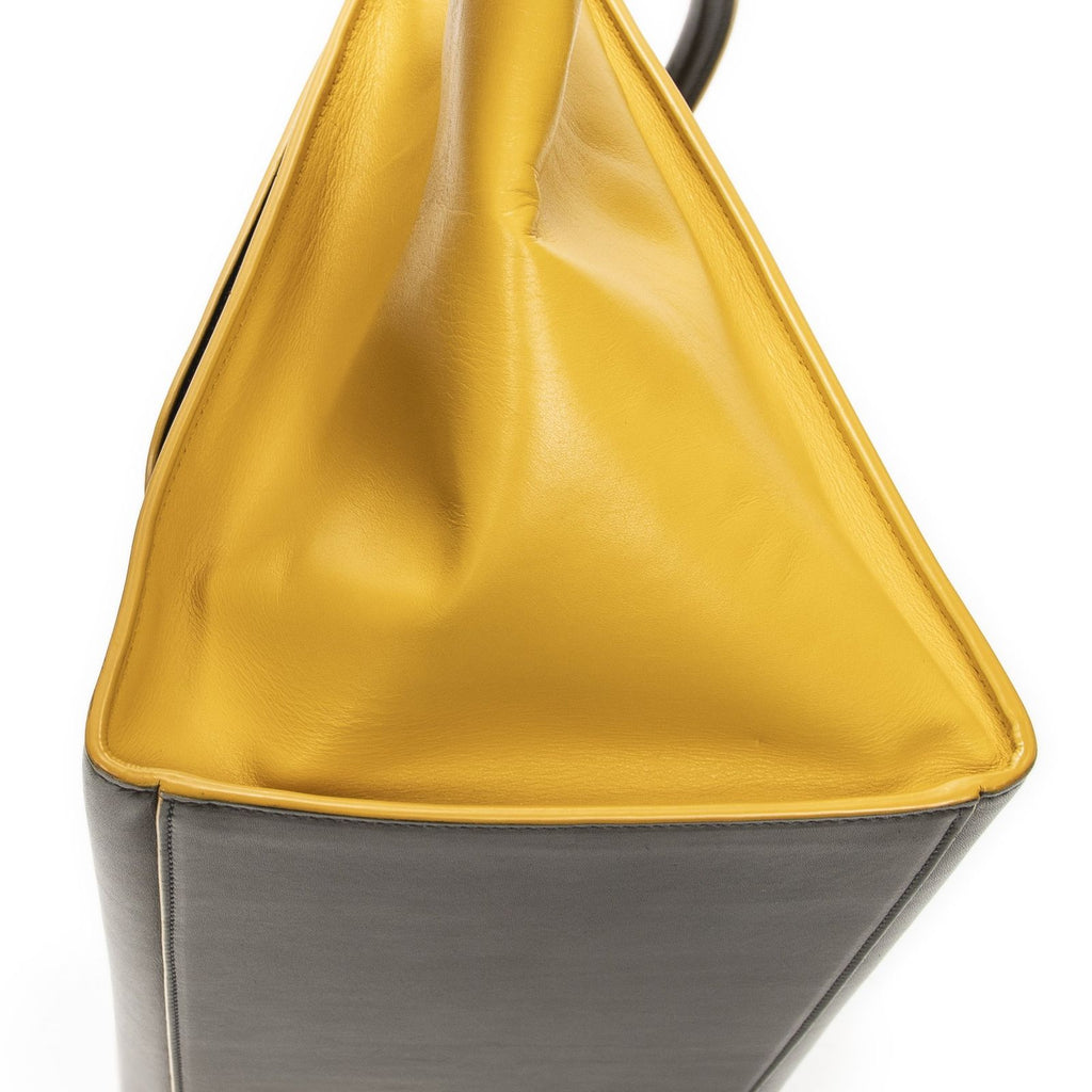 Celine Midi Amtrak Green Yellow Calfskin Leather Messenger — view 8