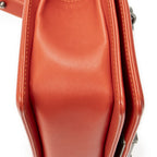 Chanel Small Boy Bag Orange Quilted Blanc Lambskin Leather — view 7