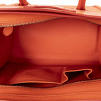 Celine Mini Luggage Orange Calfskin Leather — view 9