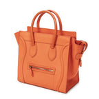 Celine Mini Luggage Orange Calfskin Leather — view 2